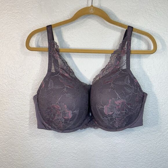 Torrid Bra Purple Lace Lined Underwire Convertible Romantic Lingerie 44DD - Picture 8 of 9